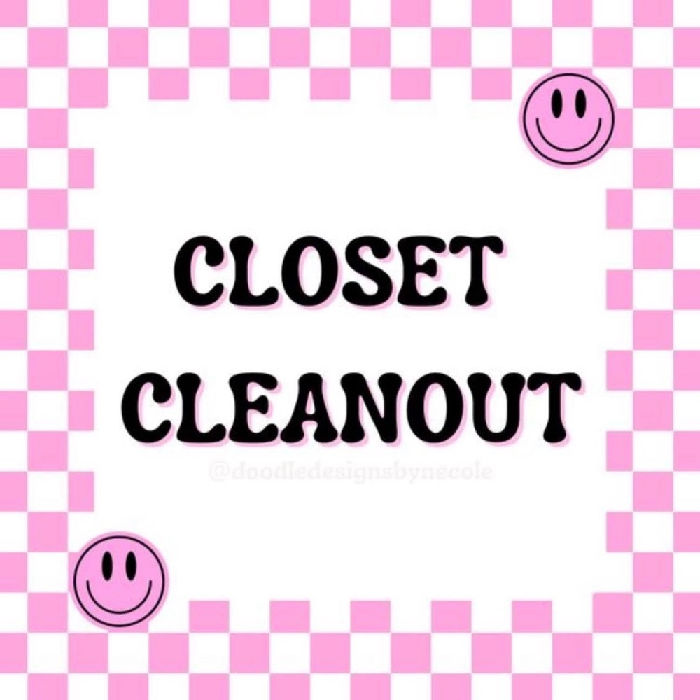 Closet clean out coming soon! 
Women’s S M L 
Girl’s 3T,4/5,6 & some 8,10